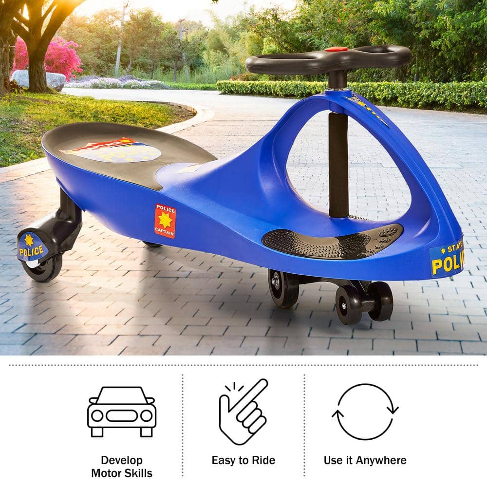 Lil Rider Police Wiggle Car Ride-On Toy - Blue