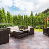 Alpe Mix Stone-Look Porcelain Paver, 9" x 18" x 0.75" (Case of 5)