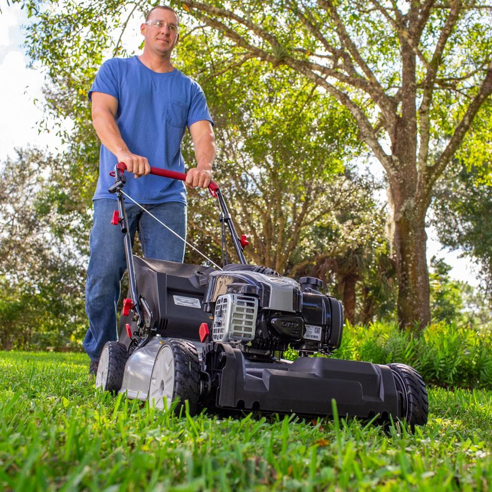 Murray 22 in. 140 cc Briggs & Stratton Walk Behind Gas Self-Propelled Lawn Mower with Front Wheel Drive and Bagger