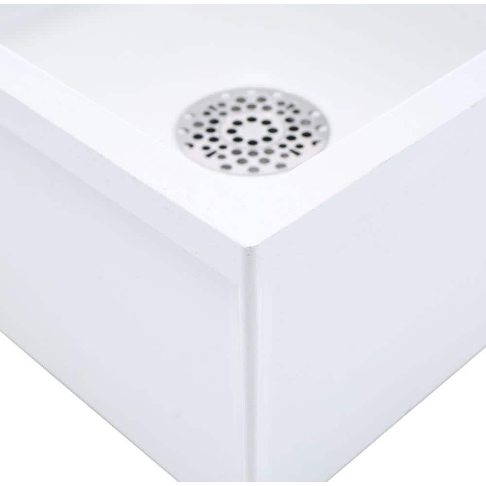 MUSTEE 24 in. x 24 in. Fiberglass Service Mop Basin