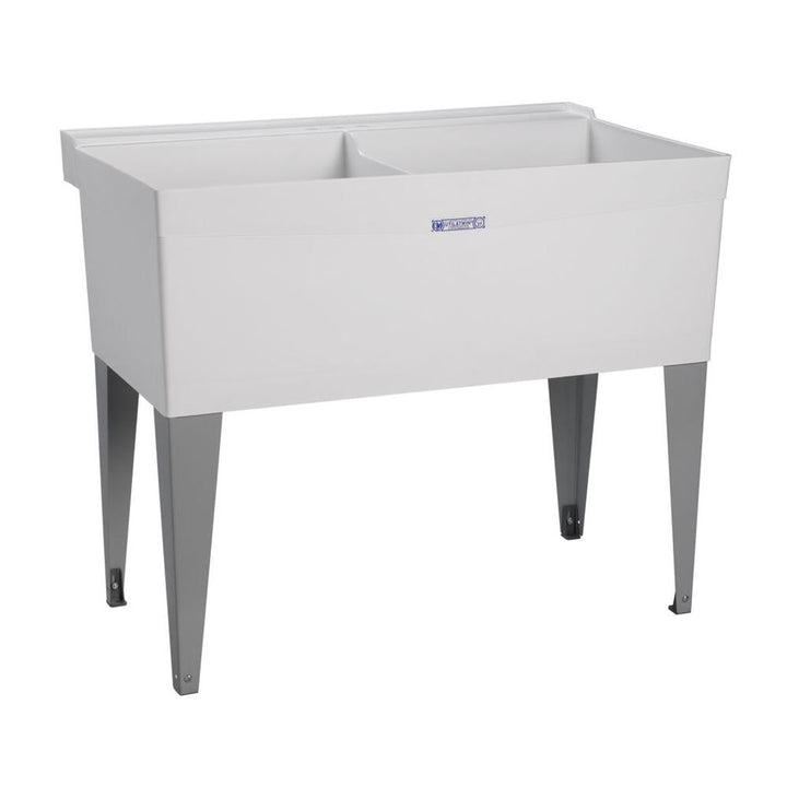 Mustee UtilaTwin 40" Thermoplastic Double Bowl Laundry Utility Sink