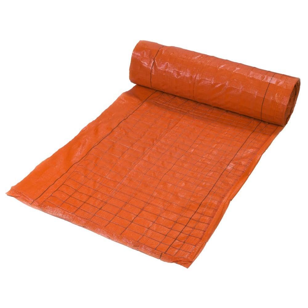 Mutual Industries 4 ft. x 100 ft. Orange Wire Backed Silt Fence