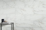 Emser Sculpture White 12 in. x 24 in. Glazed Porcelain Stone-Look Wall Tile, 5-Pack