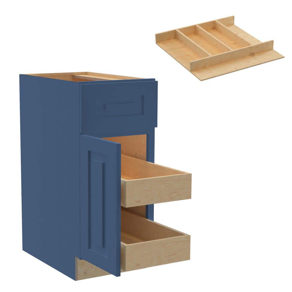 Home Decorators Collection Grayson Mythic Blue Base Kitchen Cabinet