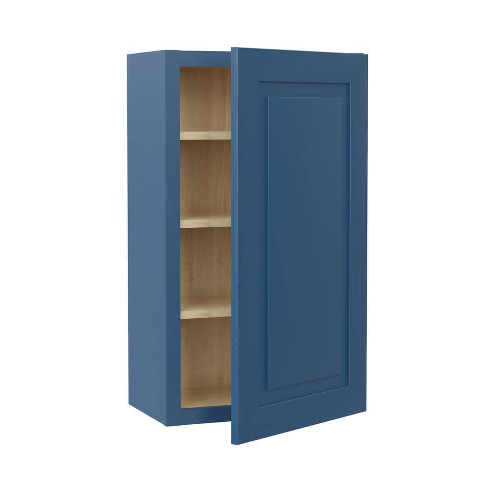 Home Decorators Collection Grayson Mythic Blue Wall Kitchen Cabinet with Soft Close