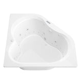 Universal Tubs Beryl 5 ft. Acrylic Corner Drop-in Whirlpool + Air Bathtub in White, 60 x 60 in.