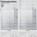 NANAWO HAIMA 54 in. W x 74 in. H Single Sliding Frameless Shower Door in Chrome with Clear 5/16 in. Glass