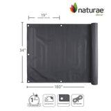 NATURAE DECOR 34 in. Privacy Balcony Screen in Dark Gray