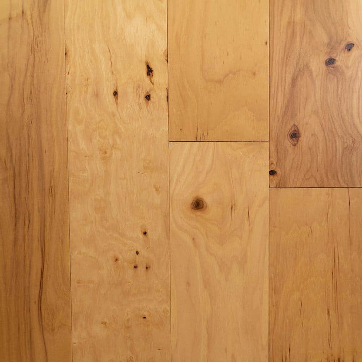 Blue Ridge Hardwood Flooring Natural Hickory 3/8 in. T x 5 3/8 in. W Click Lock Wire Brushed Engineered Hardwood Flooring (22 sq. ft./Case)