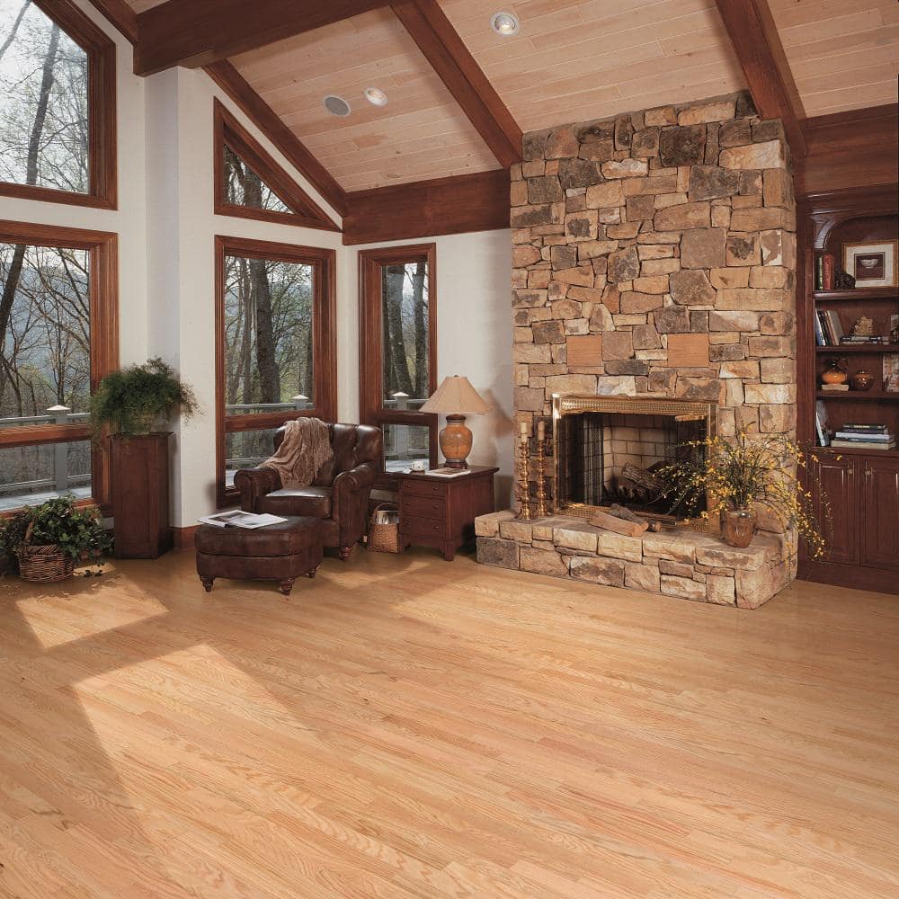 Blue Ridge Hardwood Flooring Natural Red Oak 3/4 in. T x 2-1/4 in. W Smooth Solid Hardwood Flooring (24 sq.ft./case)
