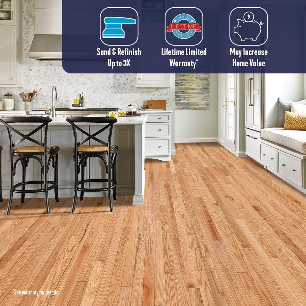 Bruce American Originals Natural Red Oak 3/4 in. T x 3-1/4 in. W Smooth Solid Hardwood Flooring (22 sq.ft./ctn)