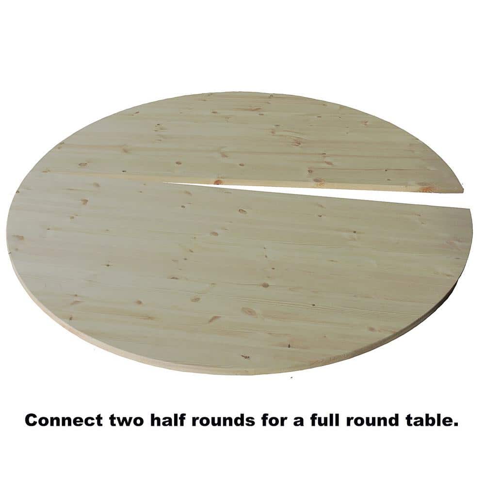 5/4 in. x 3 ft. x 6 ft. Allwood Half Round Pine Project Panel Table Top