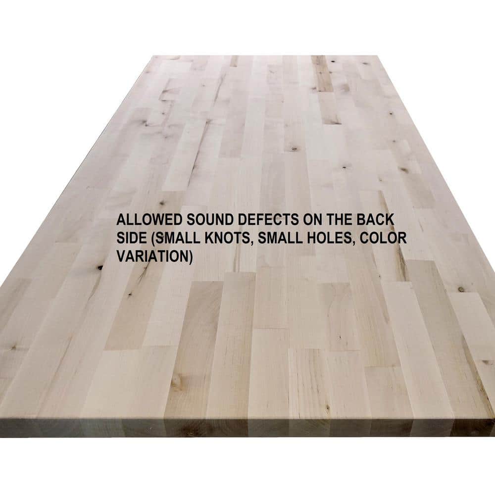 Unbranded 1.5 in. x 18 in. x 36 in. Allwood Birch Project Panel Table/Island Top
