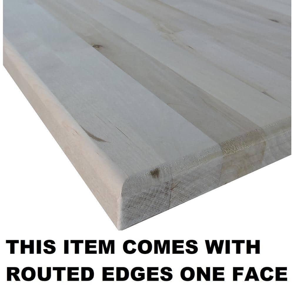 Unbranded 1-1/2 in. x 30 in. x 60 in. Allwood Birch Project Panel/Island/Table Top with Routed Edges on One Face