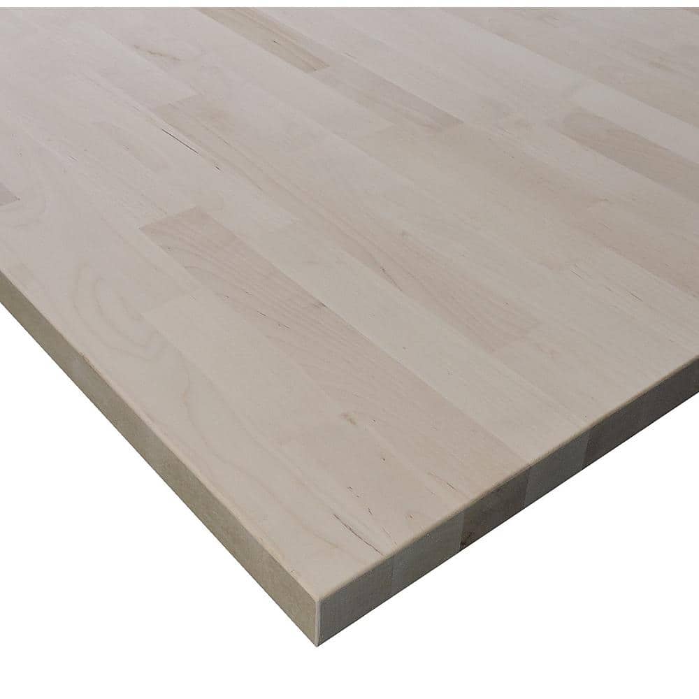 1.5 in. x 1-1/2 ft. x 7 ft. Allwood Birch Butcher Block Project Panel Table/Island Top