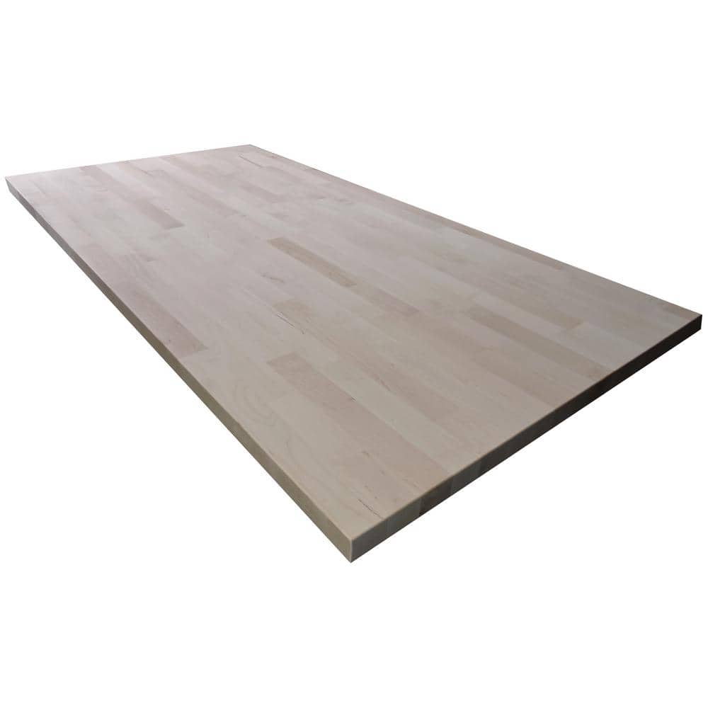 1.5 in. x 1-1/2 ft. x 7 ft. Allwood Birch Butcher Block Project Panel Table/Island Top