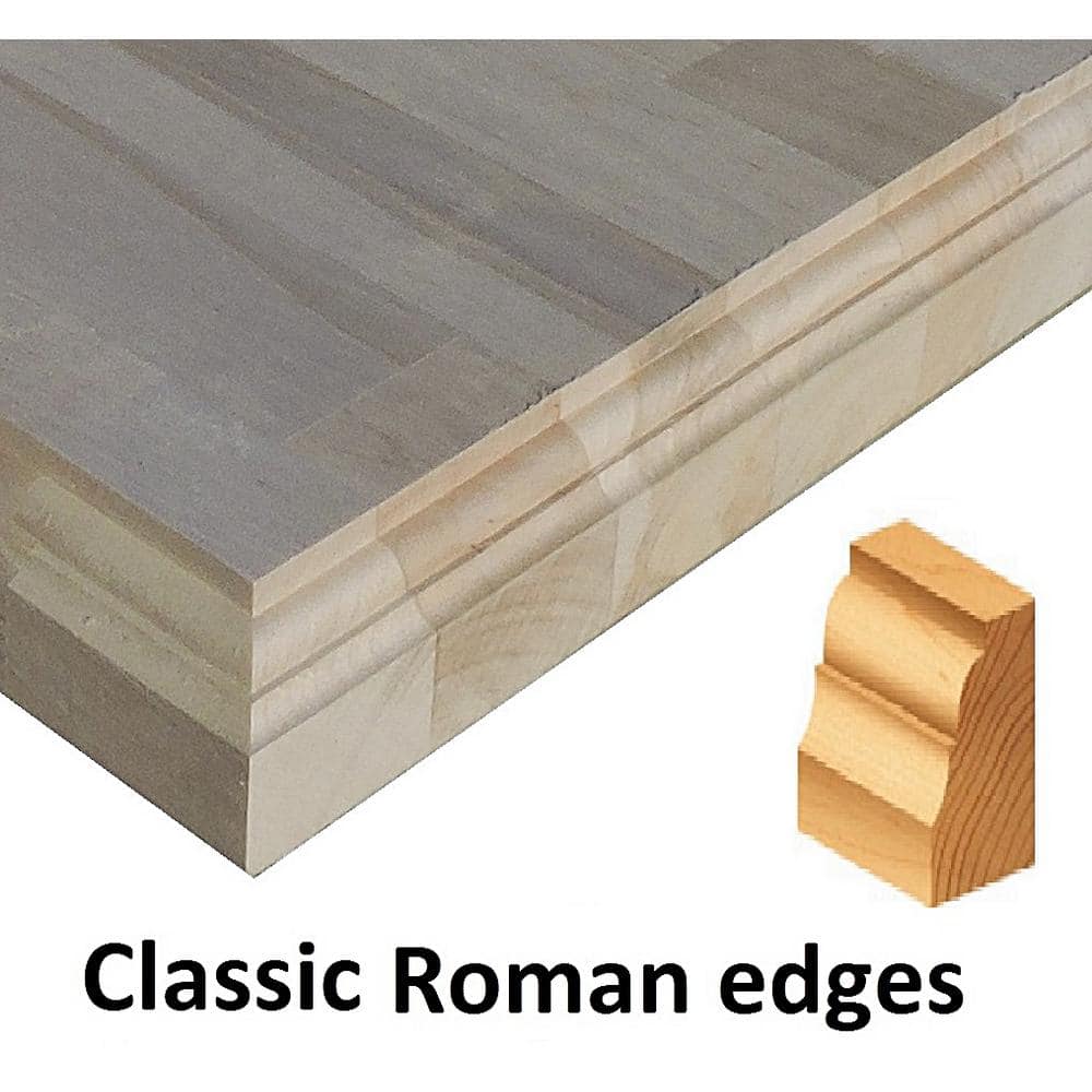 1-1/2 in. x 2 ft. x 5 ft. Allwood Birch Project Panel Butcher Block Island Table Top with Classic Roman Edges