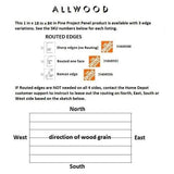 1 in. x 18 in. x 84 in. Allwood Pine Project Panel, Table / Island Top