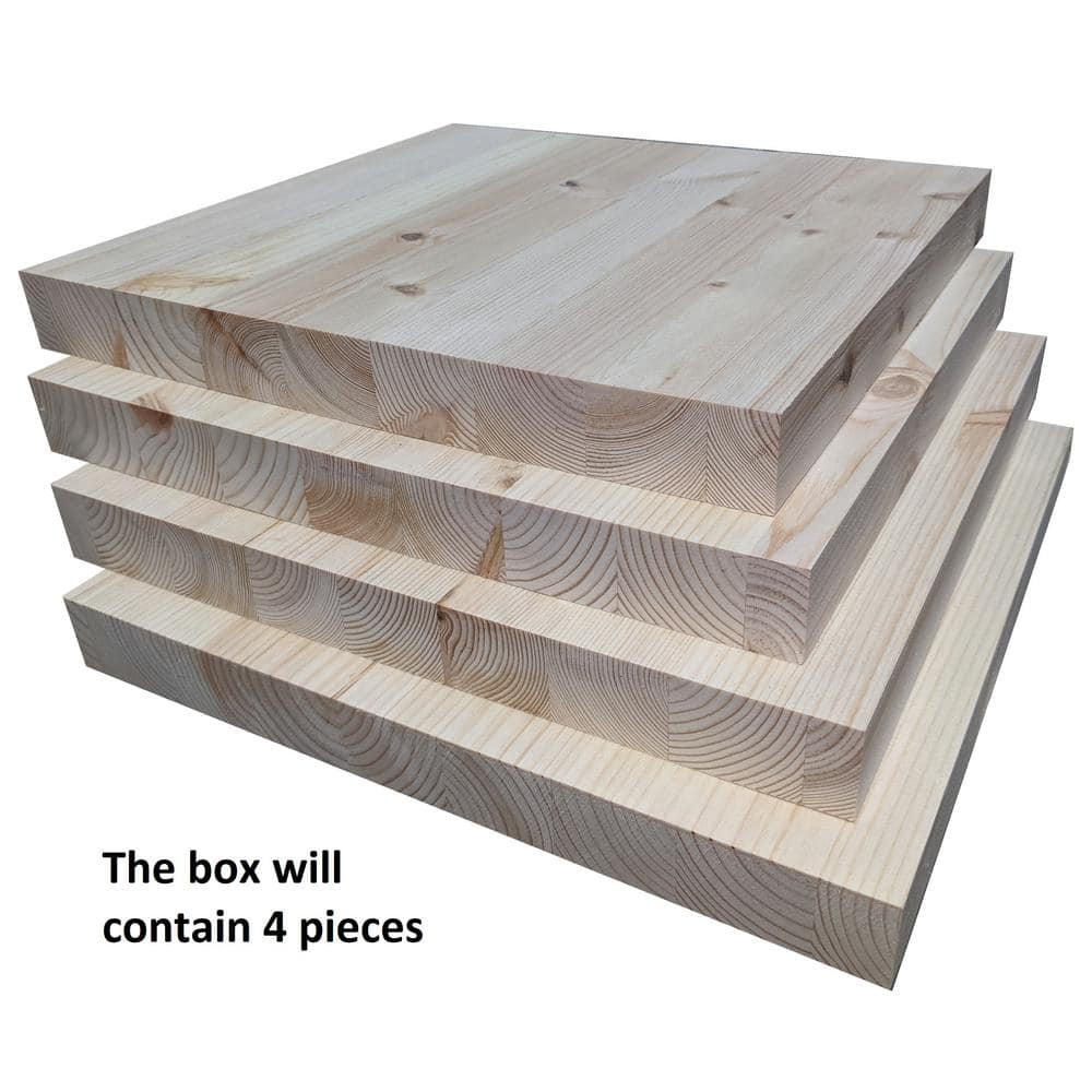 1 in. x 1 ft. x 1 ft. Allwood Pine Project Panel (4-Pack)