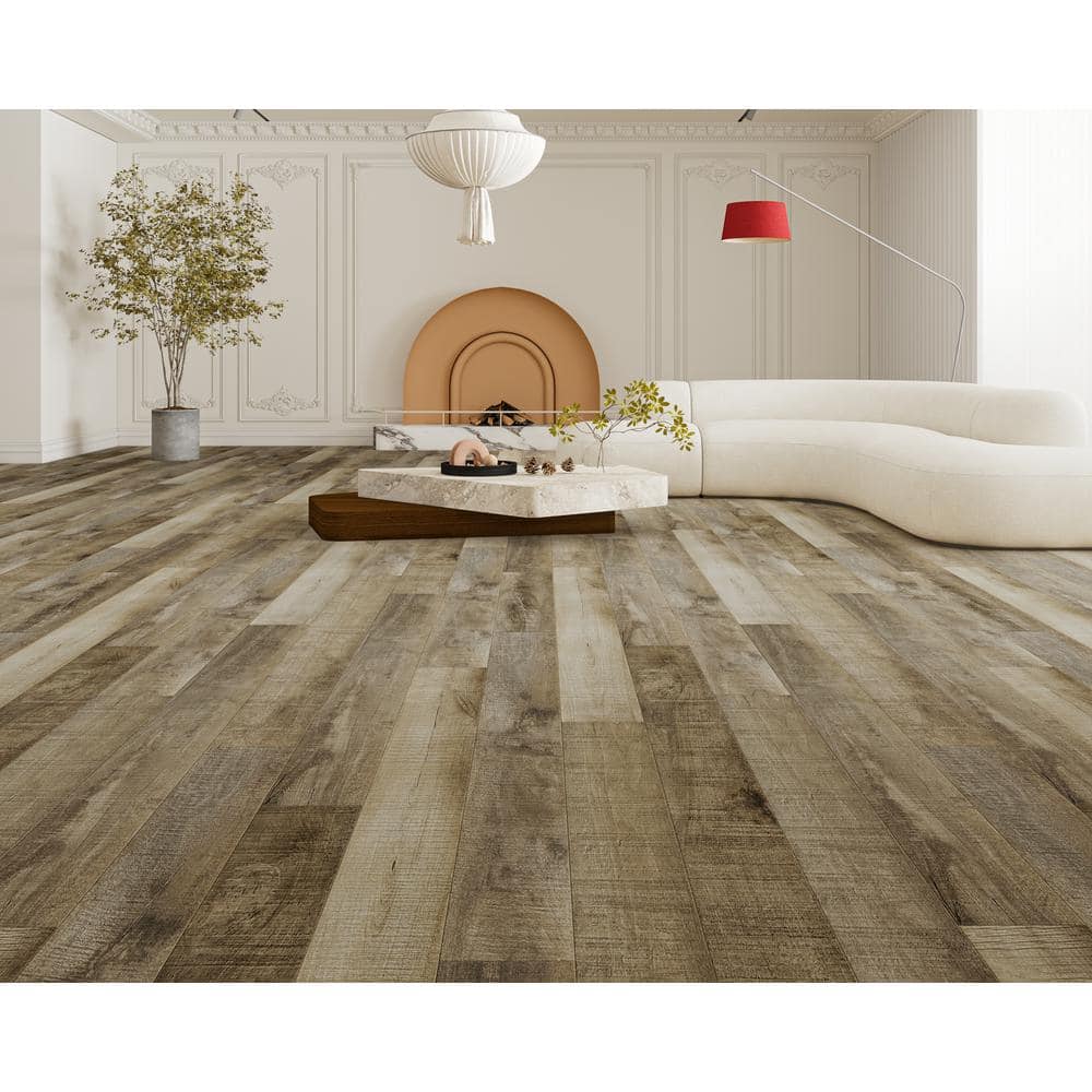 Montserrat Summa Natural Chestnut 14 mm T x 7.75 in. W HDF Waterproof AC5 Click Lock Laminate Wood Flooring (23.09 sq. ft./case)