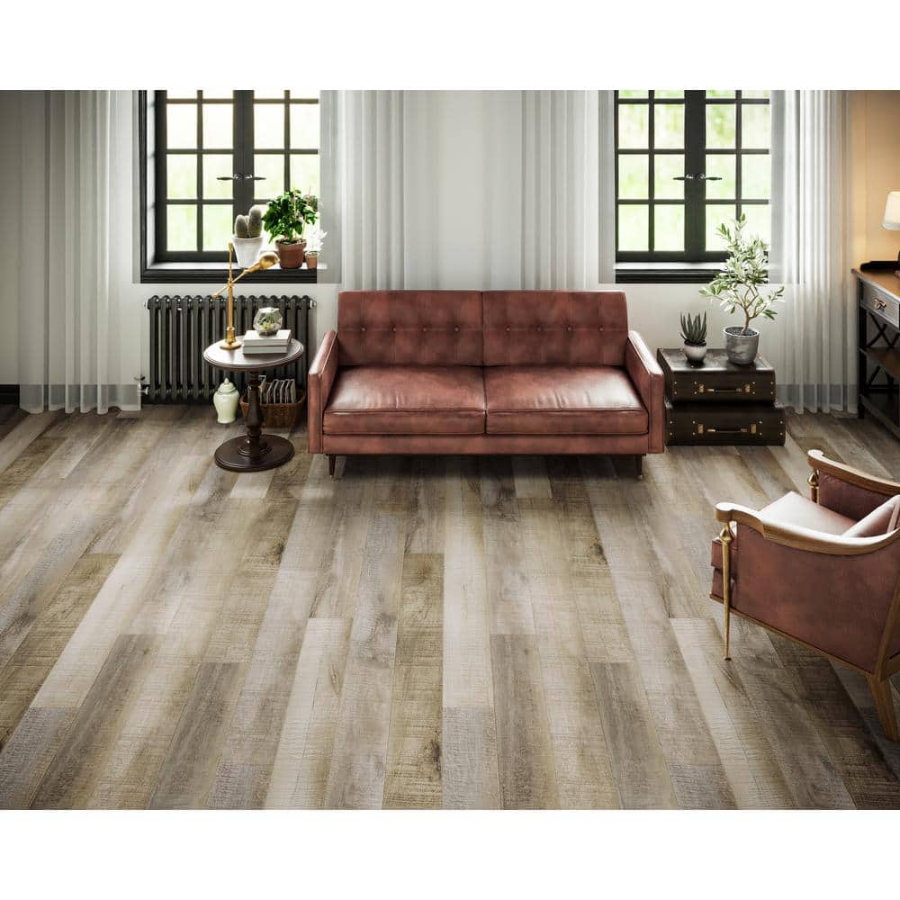 Montserrat Summa Natural Chestnut 14 mm T x 7.75 in. W HDF Waterproof AC5 Click Lock Laminate Wood Flooring (23.09 sq. ft./case)