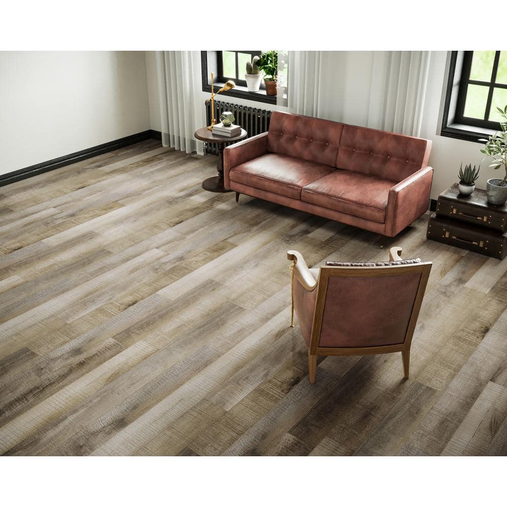 Montserrat Summa Natural Chestnut 14 mm T x 7.75 in. W HDF Waterproof AC5 Click Lock Laminate Wood Flooring (23.09 sq. ft./case)