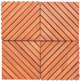 1 ft. x 1 ft. Solid Wood Deck Tile in Natural (10-Piece)