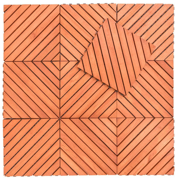 1 ft. x 1 ft. Solid Wood Deck Tile in Natural (10-Piece)