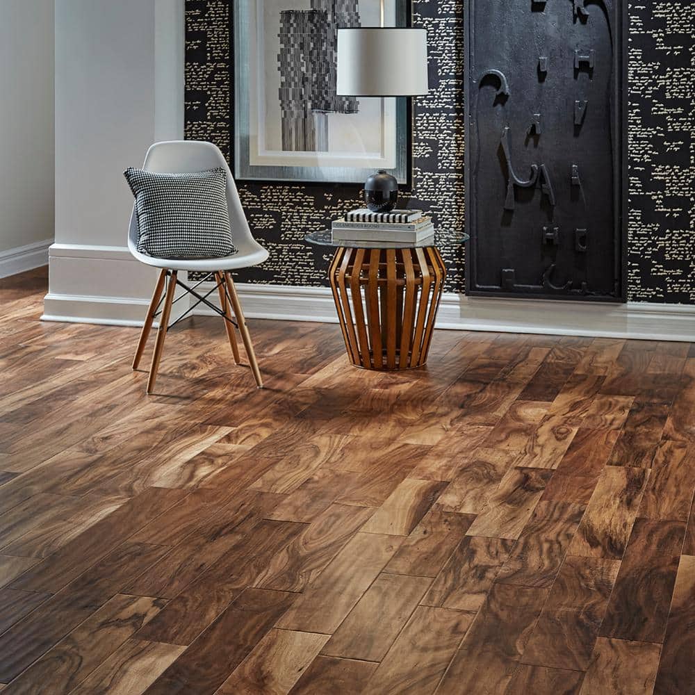 HOMELEGEND Natural Acacia 3/8 in. T x 5 in. W Hand Scraped Engineered Hardwood Flooring (26.3 sqft/case)