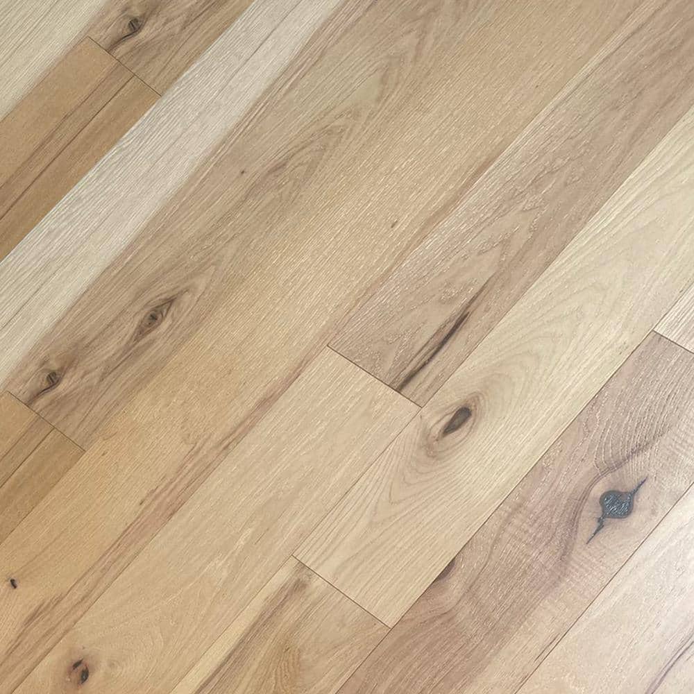 Dekorman Natural Hickory 7/16 in. T x 5 in. W Wire Brushed Engineered Hardwood Flooring (22.60 sq.ft/case [sq.ft])
