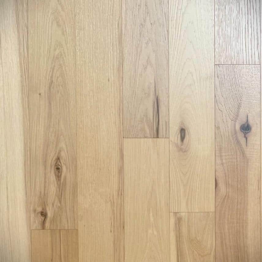 Dekorman Natural Hickory 7/16 in. T x 5 in. W Wire Brushed Engineered Hardwood Flooring (22.60 sq.ft/case [sq.ft])