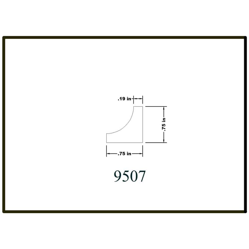 HOUSE OF FARA 3/4 in. x 3/4 in. x 8 ft. Oak Cove Moulding