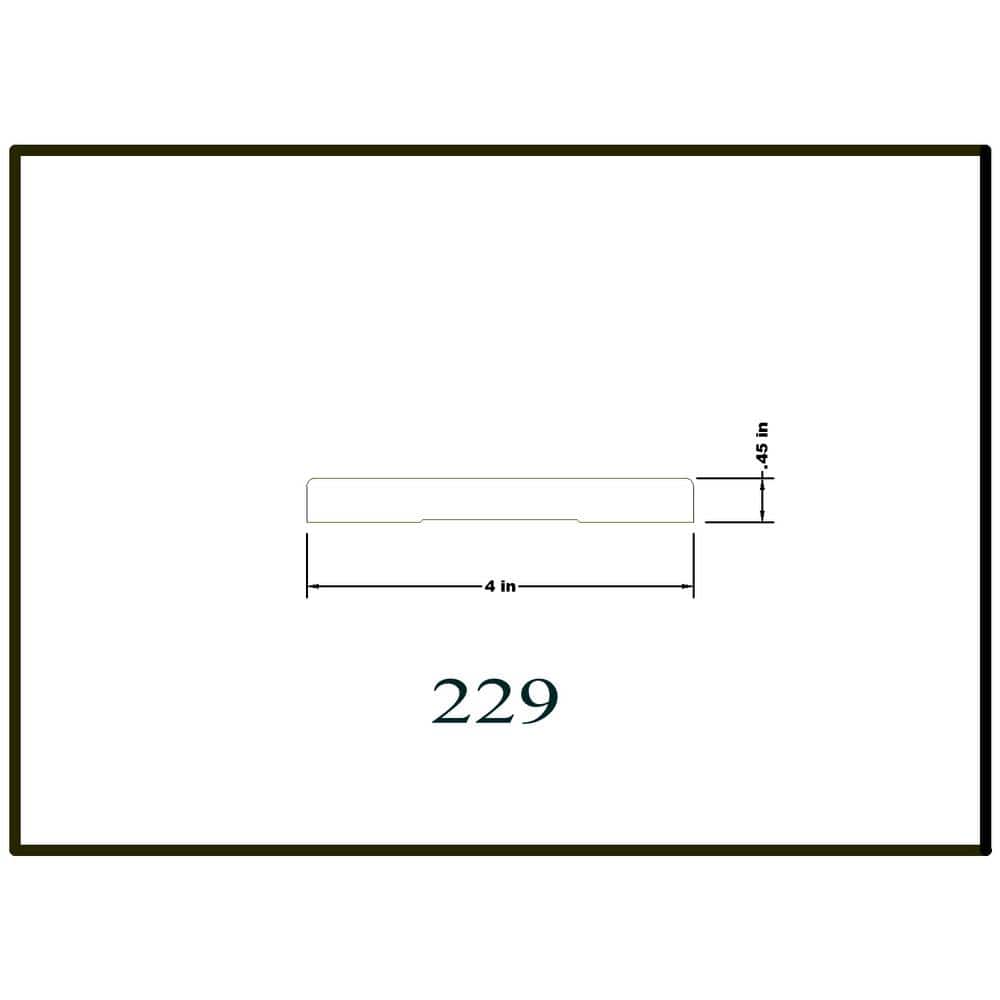 HOUSE OF FARA 29/64 in. x 4 in. x 86 in. Hardwood Mullion Casing Wood Molding