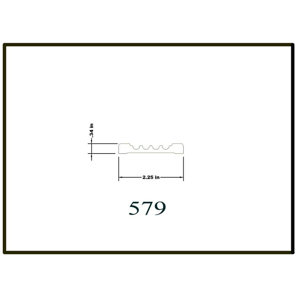 HOUSE OF FARA 3/8 in. x 2-1/4 in. x 7 ft. Basswood Wood Fluted Casing Molding