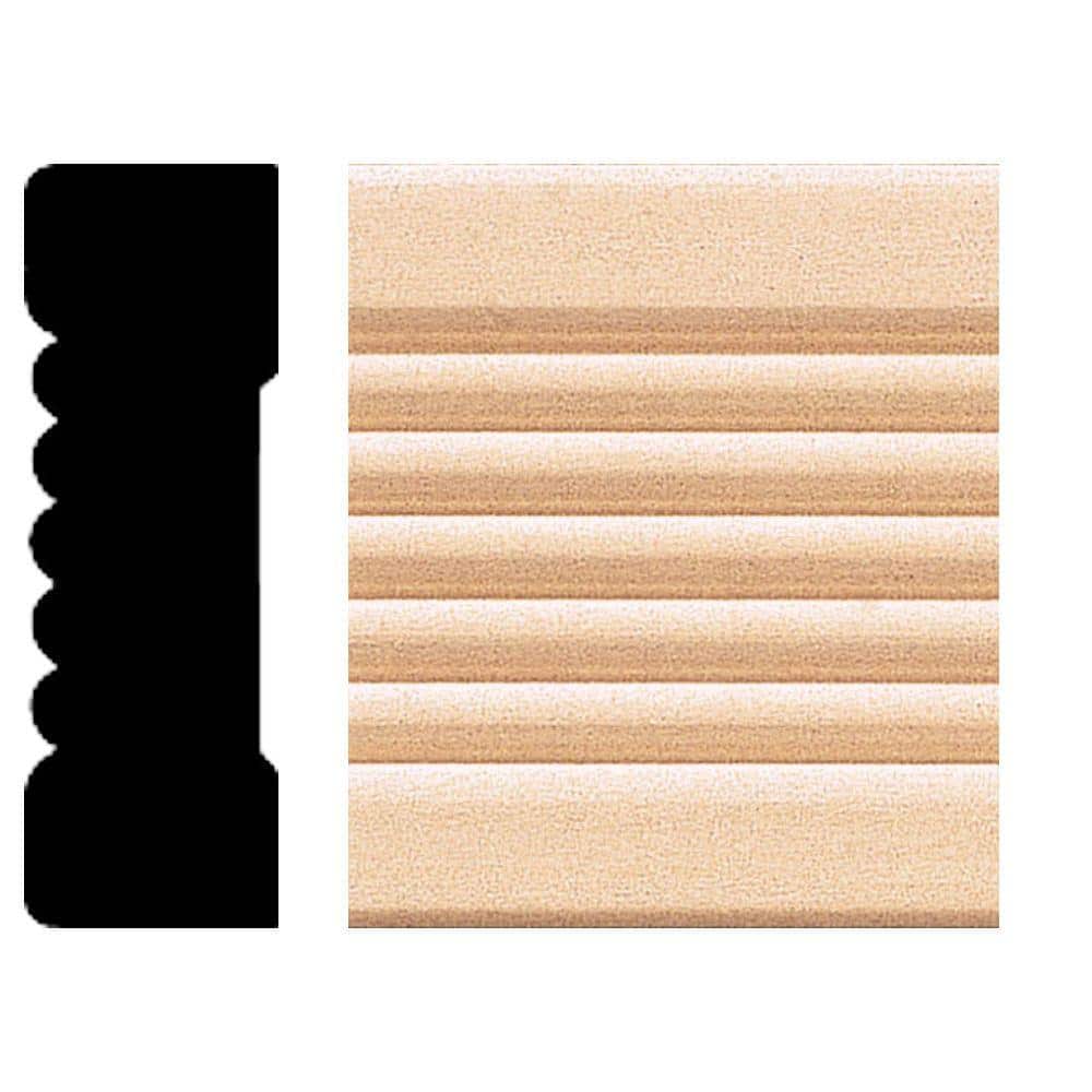 HOUSE OF FARA 0.66 in. x 2.25 in. x 8 ft. Basswood Wood Fluted Casing Moulding