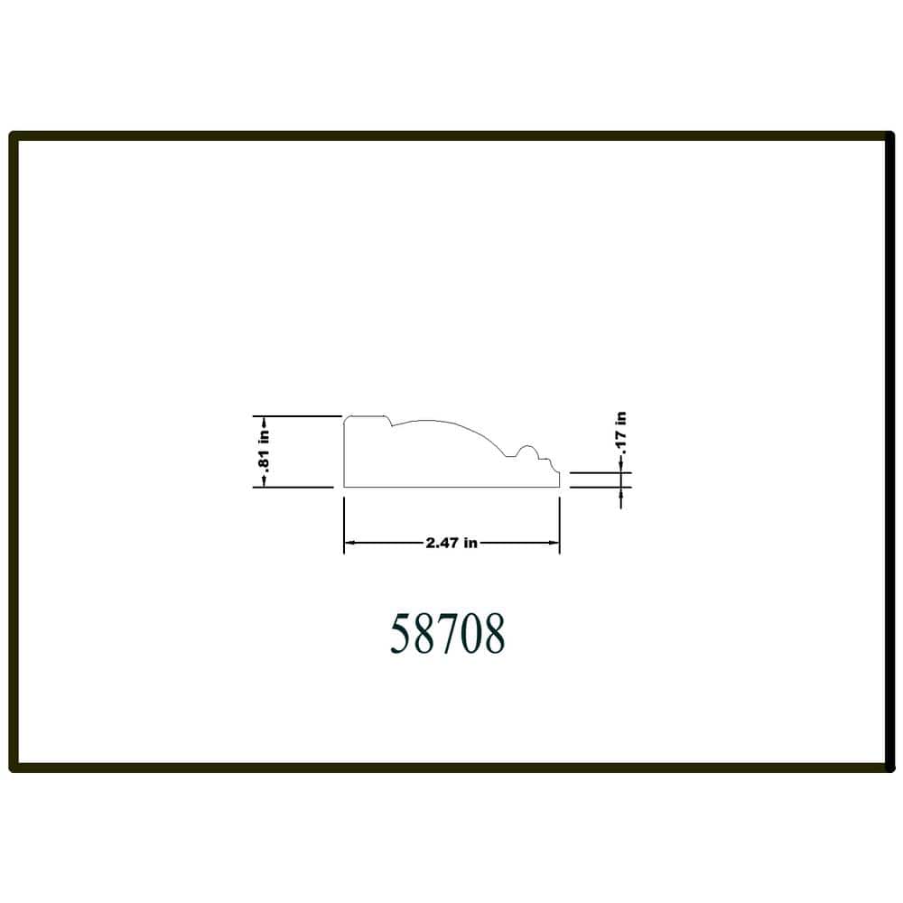 HOUSE OF FARA 3/4 in. x 2-1/2 in. x 8 ft. Hardwood Wood Emboss Casing/Chair Rail Moulding