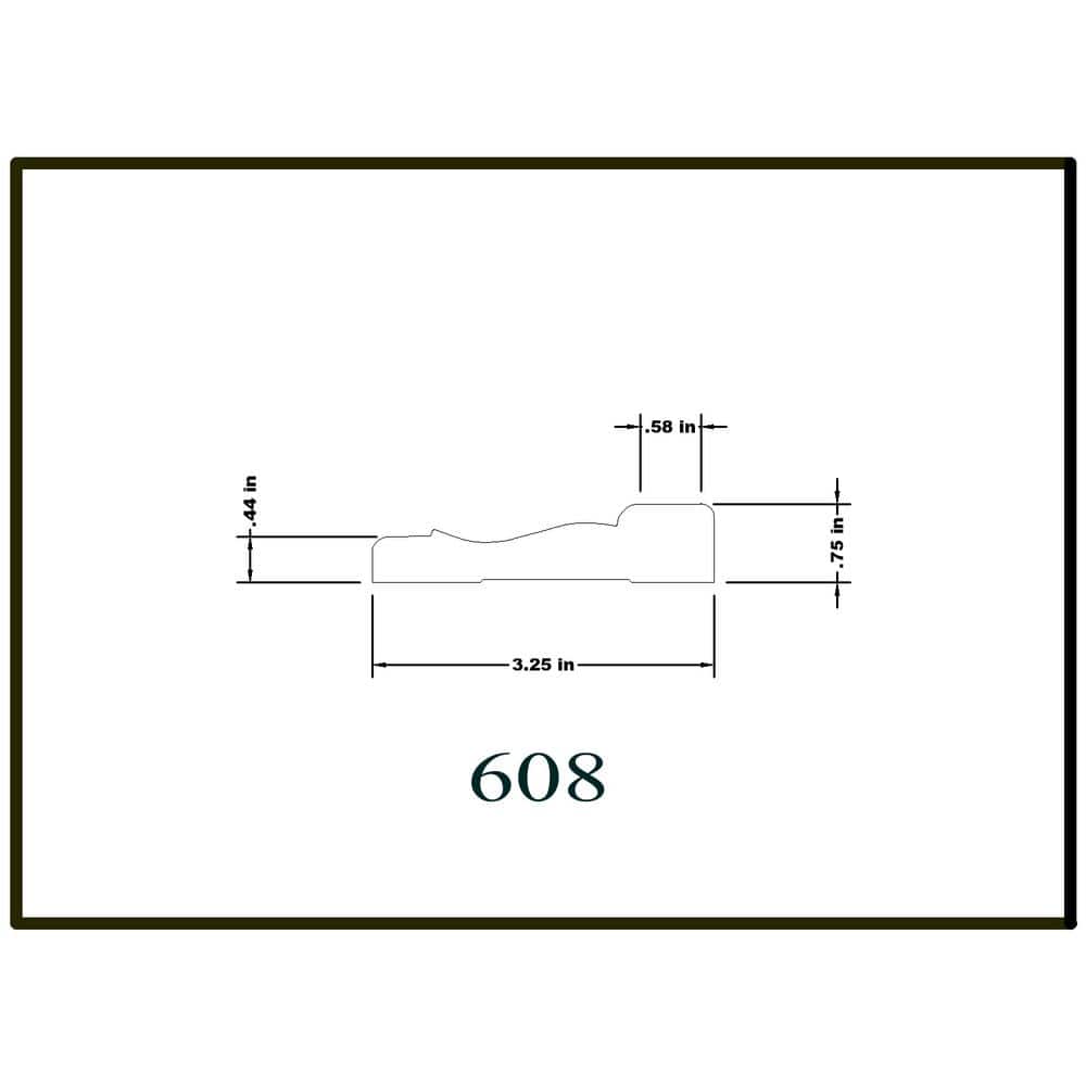 HOUSE OF FARA 3/4 in. x 3-1/4 in. x 96 in. Unfinished Hard Wood Casing
