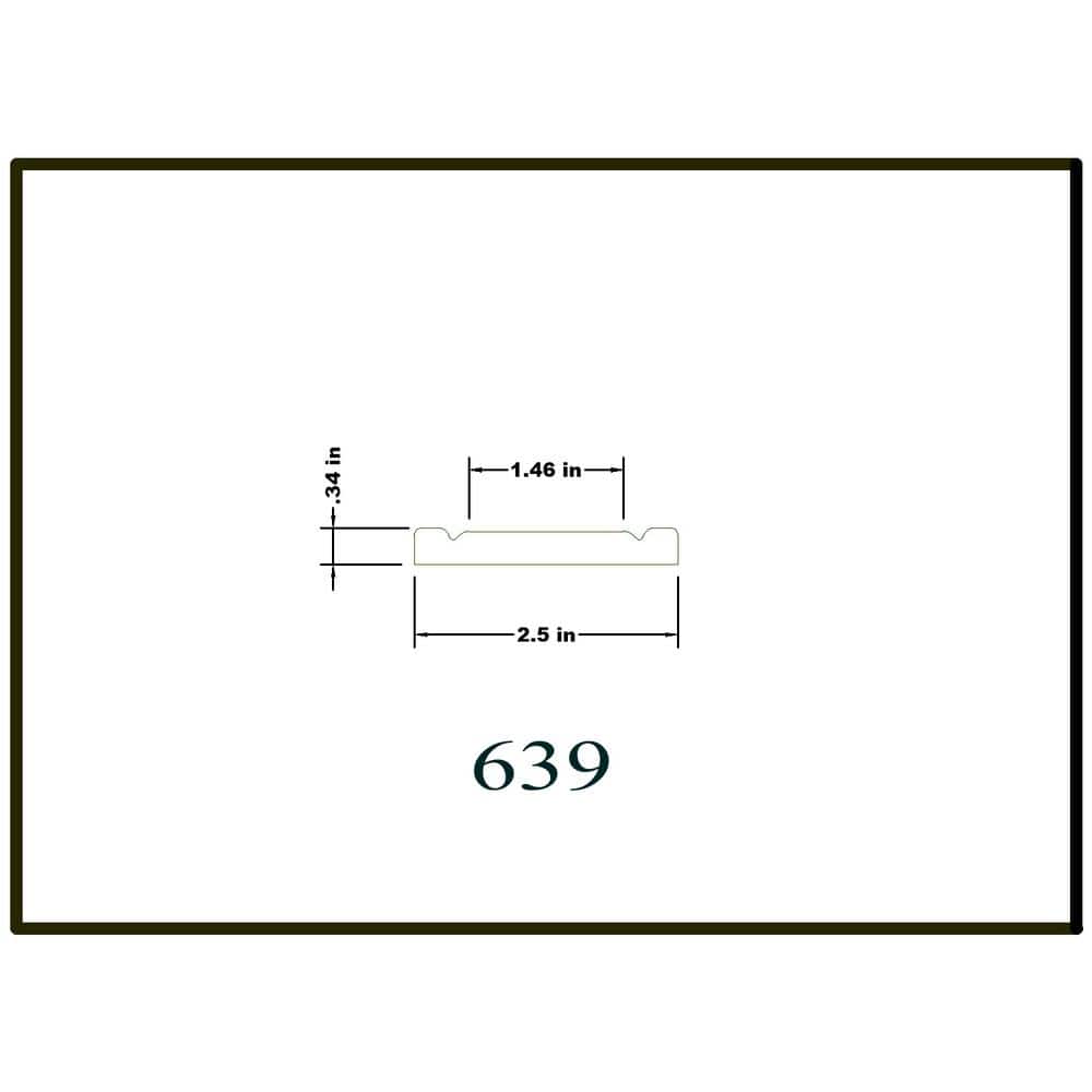 HOUSE OF FARA 3/8 in. x 2-1/2 in. x 8 ft. Hardwood Emboss Basket Weave Casing/Chair Rail Moulding