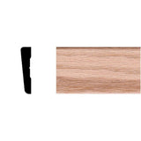 HOUSE OF FARA 7/16 in. x 2-1/4 in. x 7 ft. Oak Wood Modern Casing Moulding