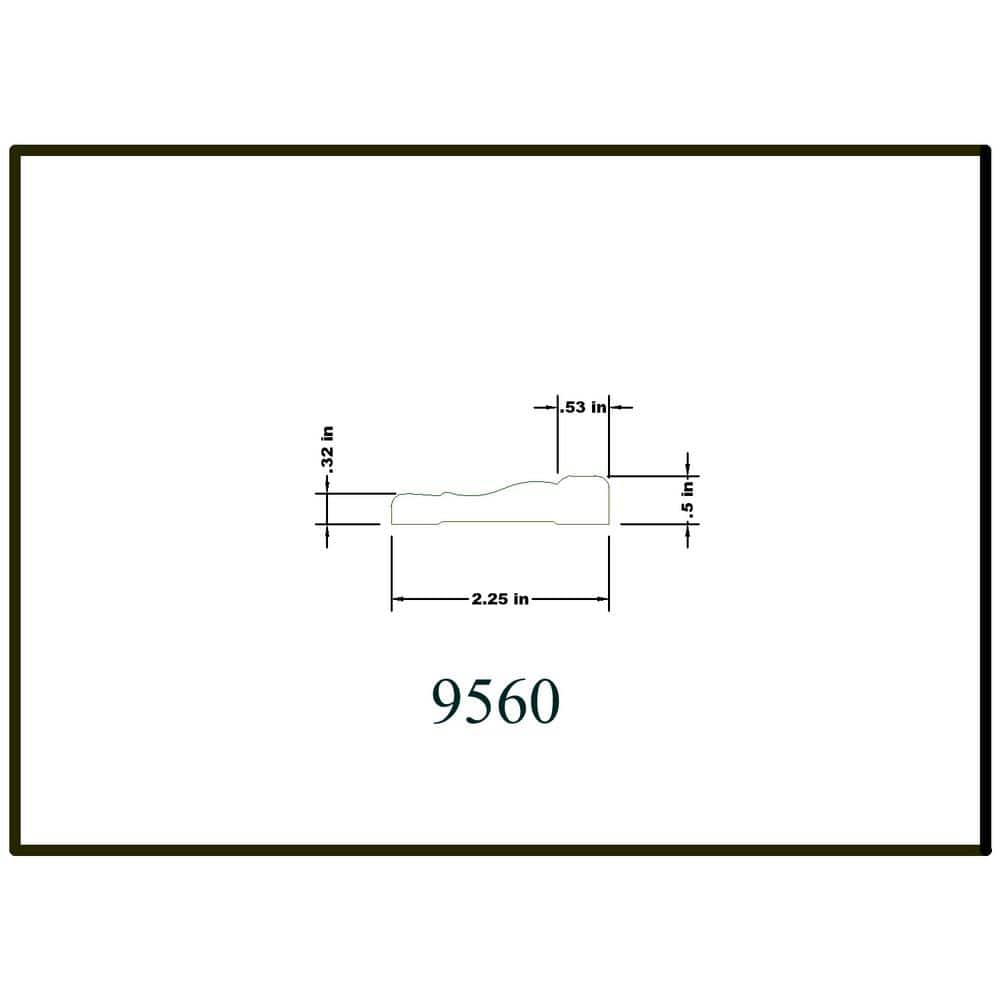 HOUSE OF FARA 1/2 in. x 2-1/4 in. x 7 ft. Oak Wood Colonial Casing Moulding