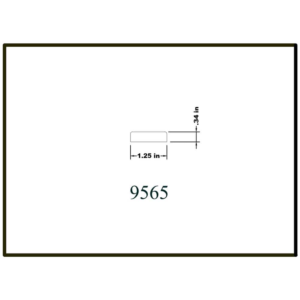 HOUSE OF FARA 3/8 in. x 1-1/4 in. x 7 ft. Oak Stop/Mullian Moulding