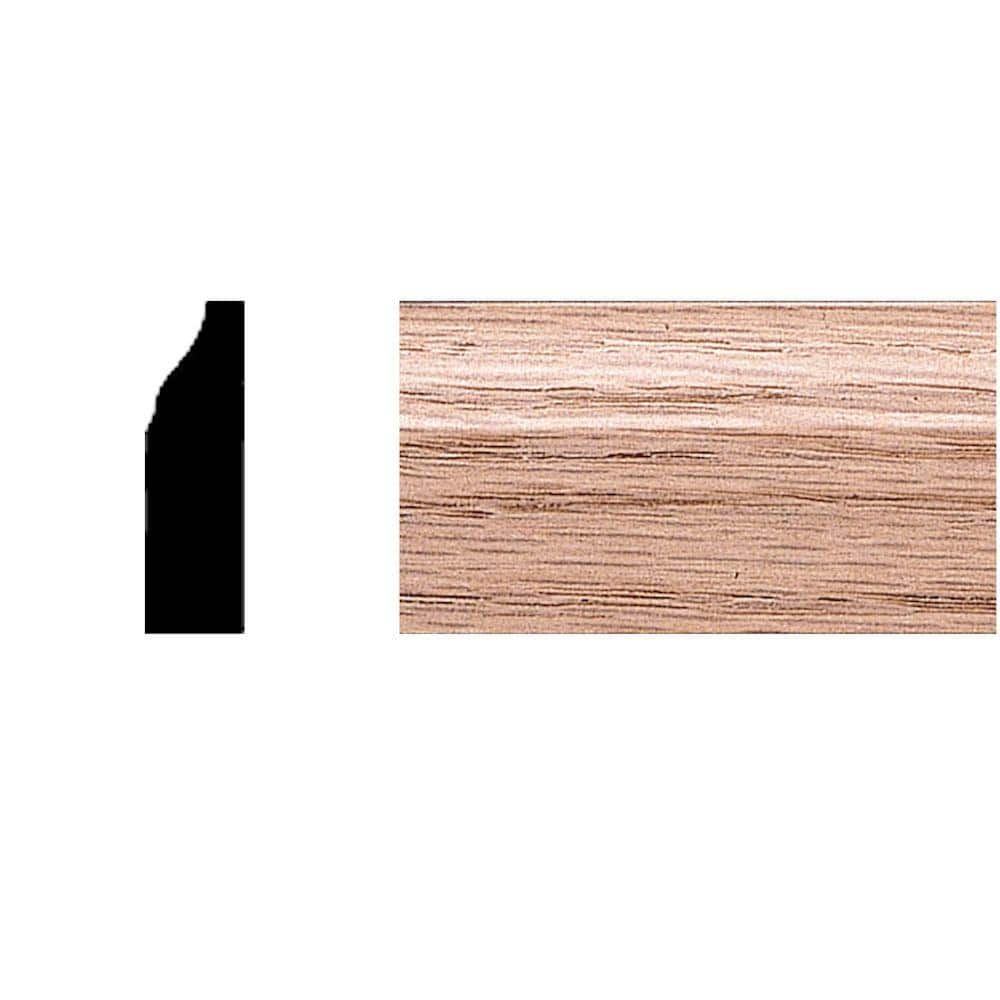 HOUSE OF FARA 3/8 in. x 1-1/4 in. x 7 ft. Oak Colonial Stop/Mullion Moulding