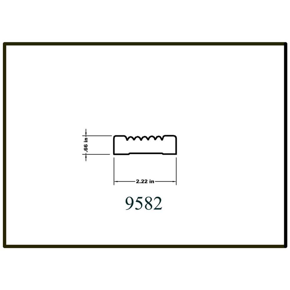 HOUSE OF FARA 3/4 in. x 2-1/4 in. x 8 ft. Oak Wood Fluted Casing Moulding
