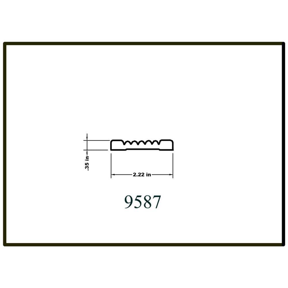 HOUSE OF FARA 7/16 in. x 2-1/4 in. x 7 ft. Oak Wood Fluted Casing Moulding