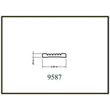 HOUSE OF FARA 7/16 in. x 2-1/4 in. x 7 ft. Oak Wood Fluted Casing Moulding