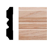 HOUSE OF FARA 3/4 in. x 3-1/4 in. x 7 ft. Oak Wood Fluted Casing Moulding