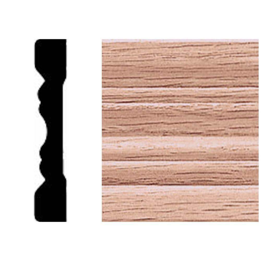 HOUSE OF FARA 3/8 in. x 2-1/4 in. x 7 ft. Oak Wood Fluted Casing Moulding