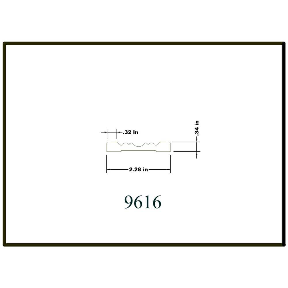 HOUSE OF FARA 3/8 in. x 2-1/4 in. x 7 ft. Oak Wood Fluted Casing Moulding