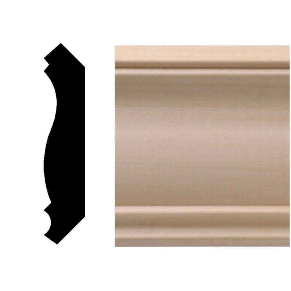 HOUSE OF FARA 29/64 in. x 2-1/4 in. x 96 in. Hardwood Colonial Crown Moulding