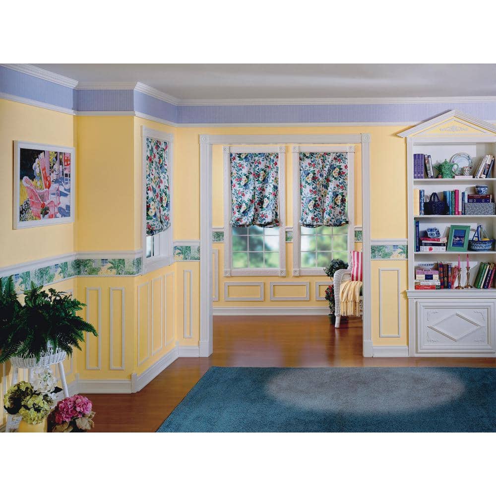 HOUSE OF FARA 3/4 in. x 4-1/2 in. Wood Embossed Crown Molding